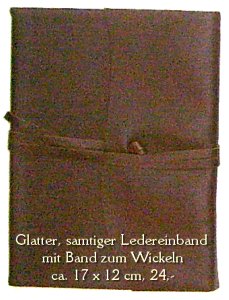 Notizbcher - Notizbuch Amalfi Ledereinband gewickelt