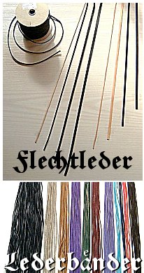 Lederriemen - Velour-Lederriemen - Lederb�nder - Flechtriemen - Flechtleder - Lederband - Lederb�nder